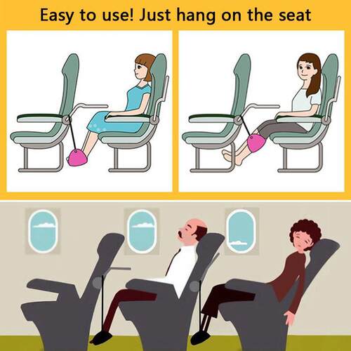 Airplane Foot Rest Feet Hammock Portable Travel Accessories