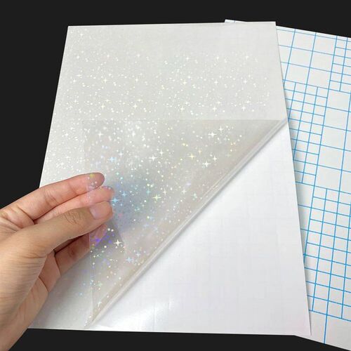 10 Sheets 15 Style A4 Transparent Holographic Overlay Lamina