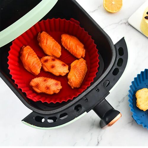 18.5cm AirFryer Silicone Tray Reusable Pizza Oven Basket Mat