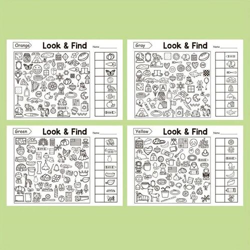 Childrens Hidden Object Coloring Book, Contains 100+ Search