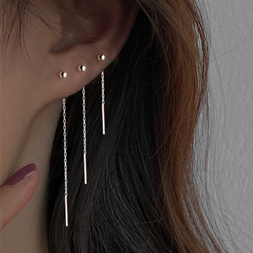 rend Stainless Steel Long Wire Tassel Thread Chain Ball Pend