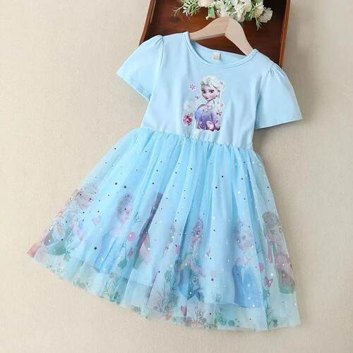 2025 New  Summer Kids Dress Clothes Pretty Girls Dresses Fro