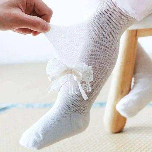 Baby Tights Infant Girls Pantyhose Lace Bow Flower Hosiery S