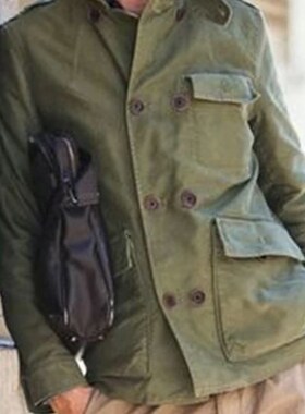 Mens uniform top with monochrome style fashion temperament