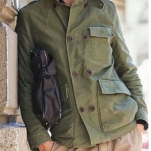 Mens uniform top with monochrome style fashion temperament