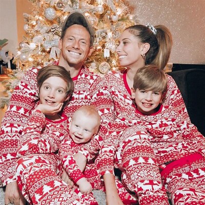 2024 New Christmas Matching Pajamas Set Mother Father Kids C