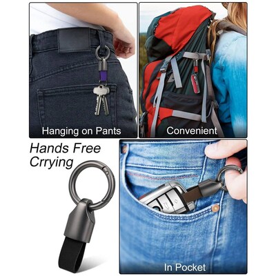 Car Key Chain Ring Clip, Small Key Fob Accessory with Keyrin