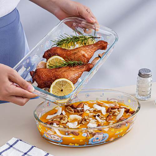 1.6L Glass Baking Dish Heat Resistant Microwave safe