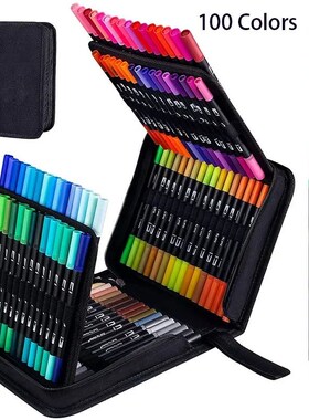 Watercolor Art Markers Brush Pen Dual Tip Fineliner Drawing