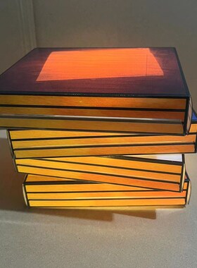 Stained Stacked Books Lamp 彩色塑料叠书灯 圣诞礼物 家居装饰