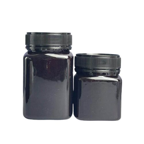 In stock supply honey jar black light-proof plastic jar
