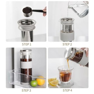 Leeseph Portable Cold Brew Iced Coffee Maker Tea Infuser - 8