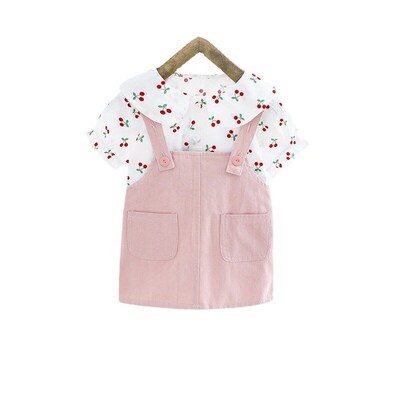 Summer Girls Fashionable Strappy Dress 2Piece Set Princess S