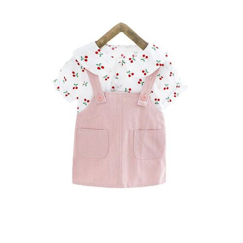 Summer Girls Fashionable Strappy Dress 2Piece Set Princess S