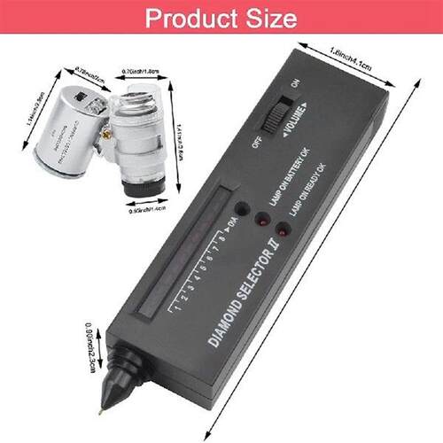 Diamond Tester Pen,Professional Diamond Detector with 60X