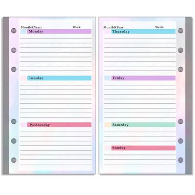 A6 Budget Page Loose Leaf Notebook Refill Spiral Binder Inne