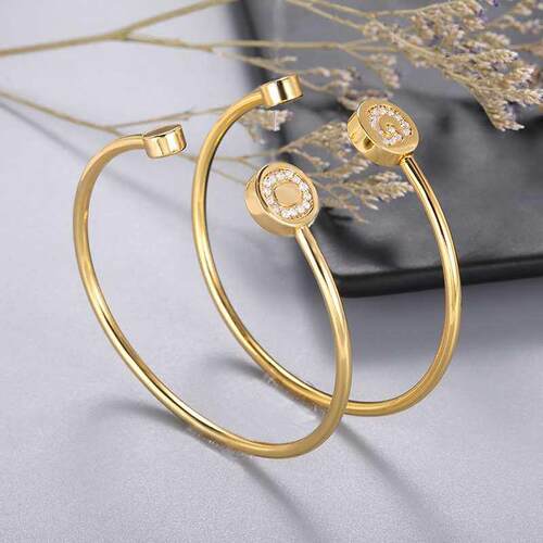Step into zircon English A-Z opening adjustable letter Brlet