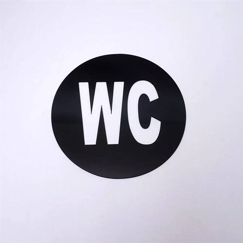 Acrylic WC Door Sign Mirror Wall ers Toilet Door Sign Bathro