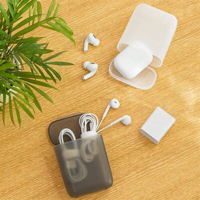 Desktop Data Cable Storage Box Dustproof With ver Mobile Pho