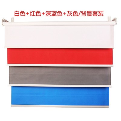 雁牌 卷帘三轴背景轴证件照快照寸照白色摄影背景布照相布手动架