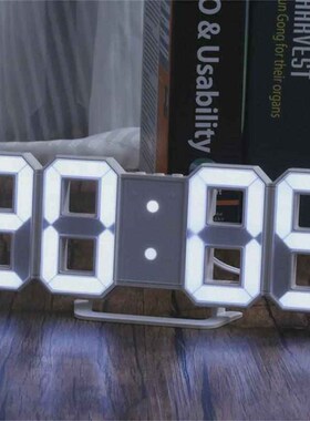 LED Digital Wall Clock with 3 levels Brightness Alarm Clock1