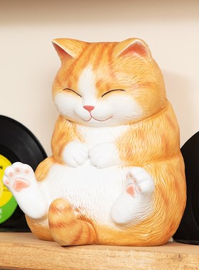 慧心巧聚肥猫防撞门挡卧室客厅阻门器桌面书立装饰品书靠落地摆件