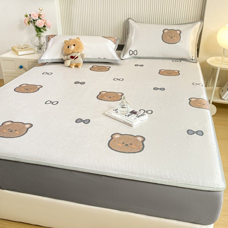 冰丝凉席夏天202新款夏季藤席子竹草可水洗床笠款宿舍学生三件,床上用品,冰丝席,淘宝优惠券,粉丝福利购,淘宝优惠卷