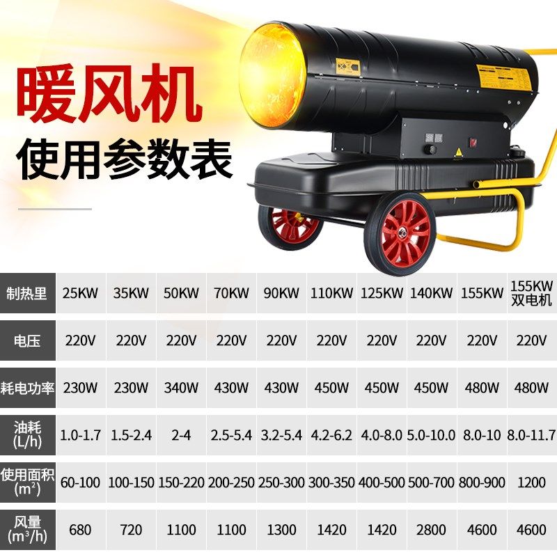 柴油取暖器全屋大面积猪舍暖风机养殖场冬天取暖种植暖风炉烘干机
