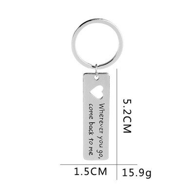 Wherever You Go Come Back To Me Keychain Travel Keychain Boy