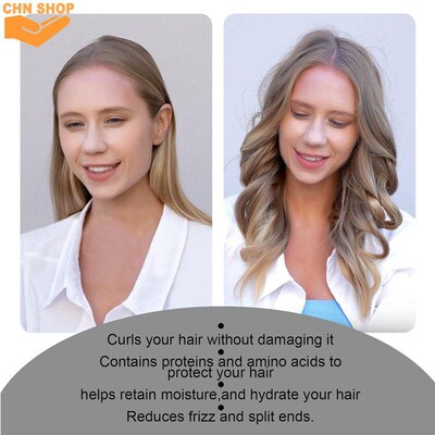 Heatless Curling Rod Headband Styling Kit with Hair Clips