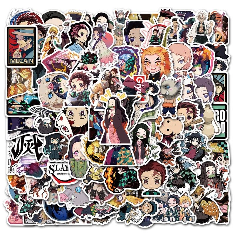 100pcs Anime Stickers Demon Slayer Hunter X Graffiti DIY Lug