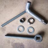 厂家供应防门配EKD件金属锁销轴方孔手柄头手柄人定位销闭外轴