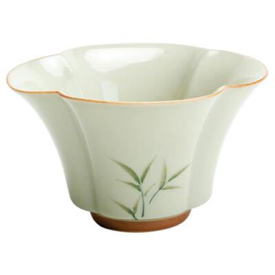 纯手绘筱竹JHTC-CB-撇口家用杯功夫茶杯人杯个人专主用瓷杯单杯陶