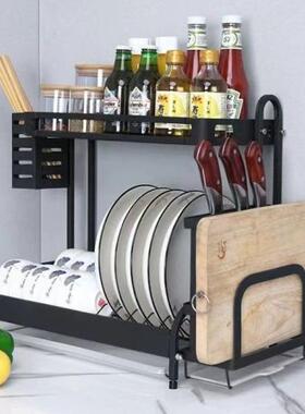水厨用房置架调味碗碟ZTQ两物用家调料架碗碟筷子晾洗沥多途收纳