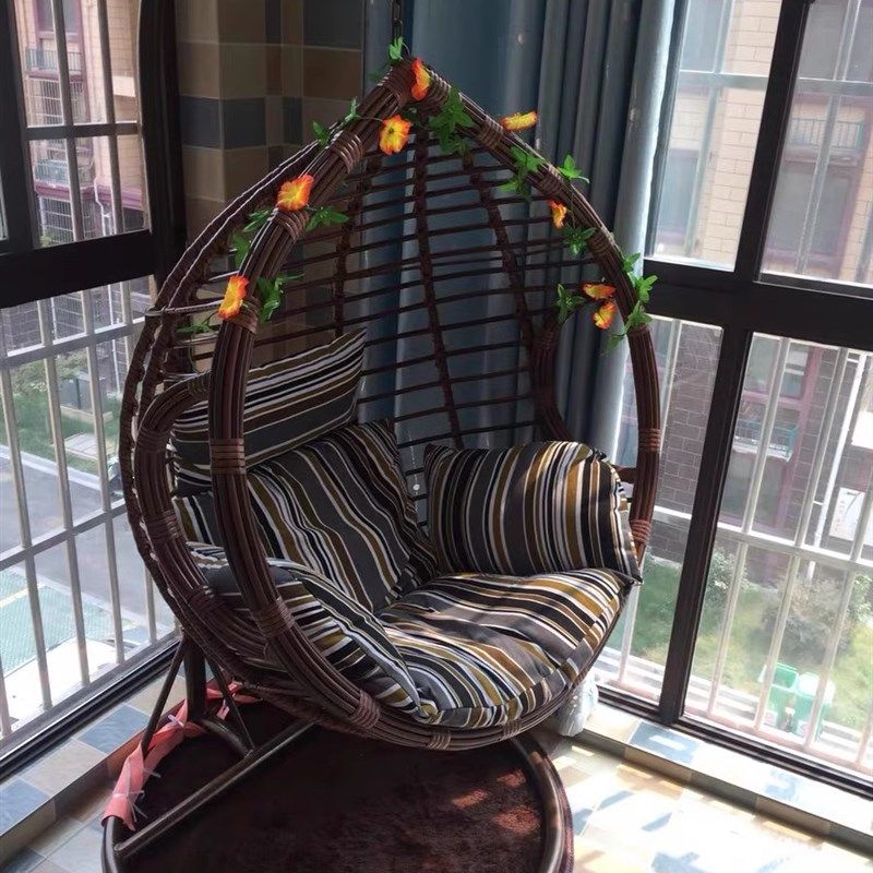 欧式吊椅单人吊篮铁艺客厅吊床荡秋千阳台粗藤椅摇篮椅家用吊兰,住宅家具,吊篮/吊椅,淘宝优惠券,粉丝福利购,淘宝优惠卷