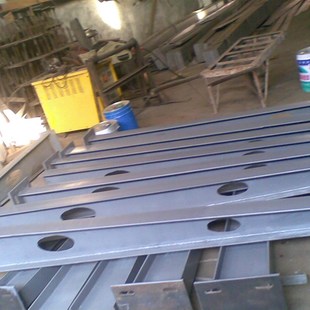 膜结构停车棚七字连体钢梁组装立柱直梁钢材加工停车棚雨棚支架