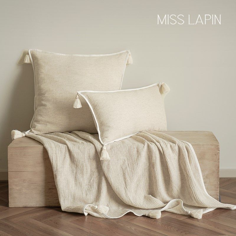 澜品月弦木珠流苏棉麻抱枕中式客厅靠垫侘寂靠枕沙发靠背腰枕,居家布艺,靠垫/抱枕,淘宝优惠券,粉丝福利购,淘宝优惠卷