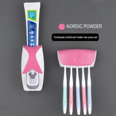 Toothbrush Holder Automatic Toothpaste Dispenser Set Dustpro