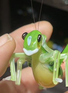 琉璃工艺品创意小礼品家居盆景手工蝈蝈扎嘴鸣虫咂嘴鸣虫吉尔姐儿