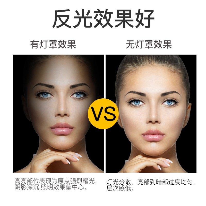 55度标罩标准反光灯罩外拍影棚闪光灯背景灯金贝耐思摄影灯柔光罩