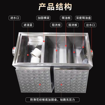 商用30不锈钢防滑盖板隔油池油水分离器地沟款