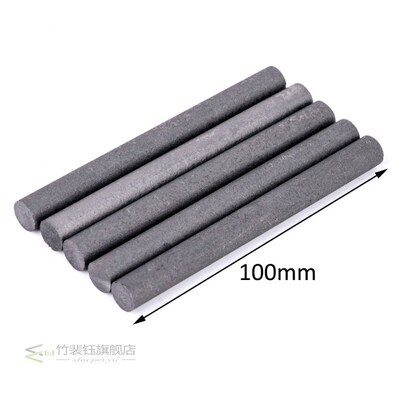 5pcs Black Carbon Rod  99.99% Graphite Electrode Cylinder Ro