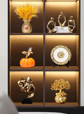 轻奢摆件福气电视柜办公室发财乔迁酒柜摆件家居餐边柜装饰品摆设