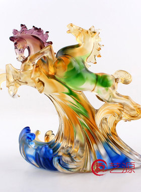 琉璃马摆件和谐共赢马到成功送领导礼物 男高端 商务馈赠实用礼品