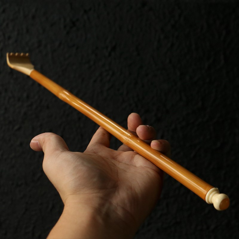 精品纯手工精磨天然实心竹手柄老玉竹痒痒挠竹雕竹制挠痒扒不求人
