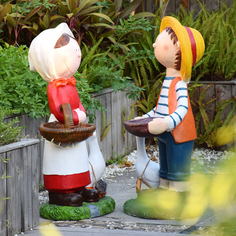 户外落地大摆件男孩女孩人物摆设幼儿园装饰美式乡村花园景观庭院,家居饰品,户外/庭院摆件,淘宝优惠券,粉丝福利购,淘宝优惠卷