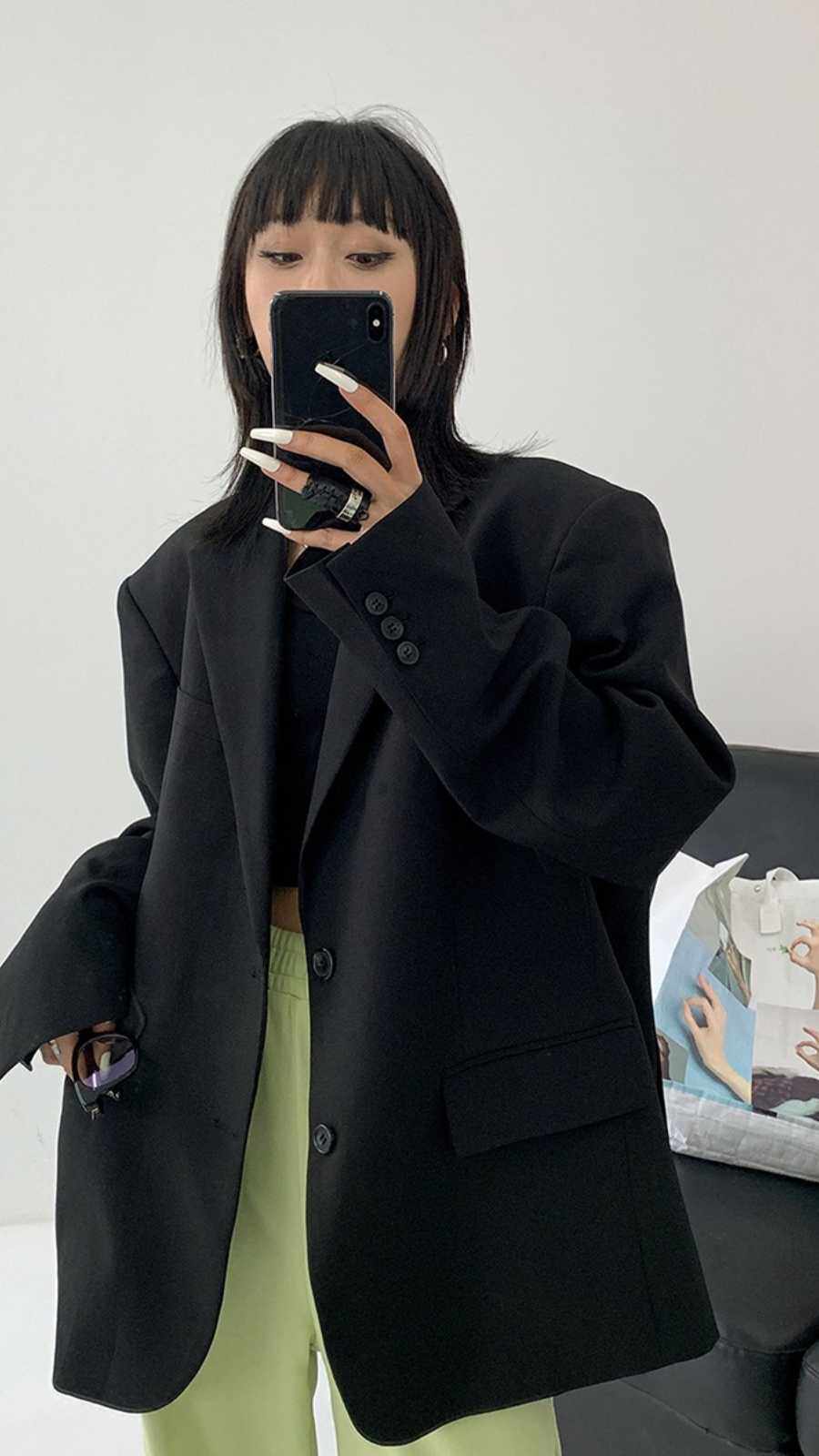 黑色小西装外套女2025春季装高级感休闲百搭显瘦今年流行上衣西服