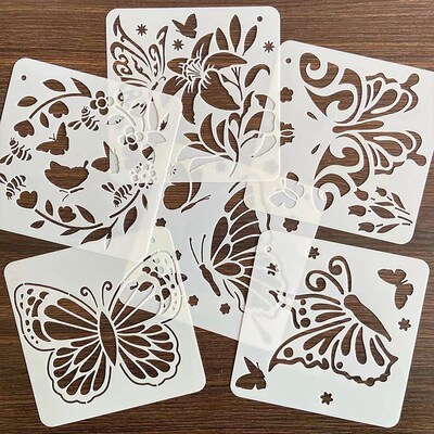梦蝶纷飞镂空手抄报模板小学生diy画画神器辅助工具半成品万能板