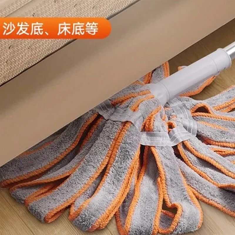 自拧拖把超细纤维旋转伸缩杆家用地拖懒人免手洗墩布可拆洗拖把桶
