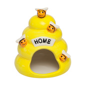 创意仓鼠陶瓷窝消暑降温四季 用森林系树桩蘑菇蜜蜂陶瓷宠物窝用品